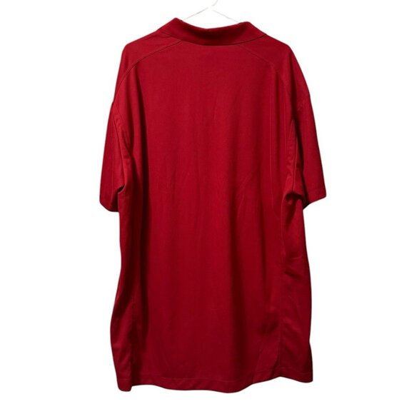 Nike Polo Shirt Men Size 3XL Red Golf Dri Fit Polyester Athleisure Rams LOGO NWT - Picture 2 of 16